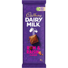 CADBURY DAIRY MILK RUM & RAISINS 80G