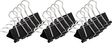 BINDER CLIPS METALLIC 25MM 12PCS