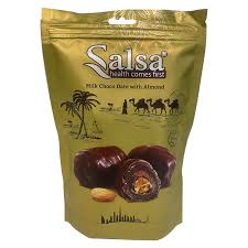 SALSA MILK CHOCOLATE DATE WITH ALMOND 250G