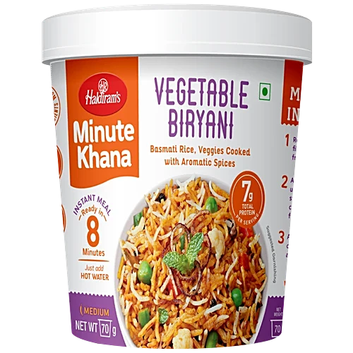 HALDIRAM INSTANT BOWL VEGETABLE BIRYANI 210G DXB