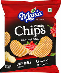 MANIA CHILLI TADKA POTATO CHIPS 60G