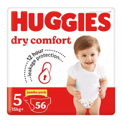 HUGGIE DRY COMFORT DIAPERS 56PCS