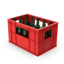 EMPTY CRATE & BOTTLES