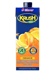 KRUSH 100% FRUIT JUICE UHT ORANGE 1LTR