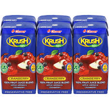 KRUSH 100% UHT CRANEBERRY (6 X 1LTR)