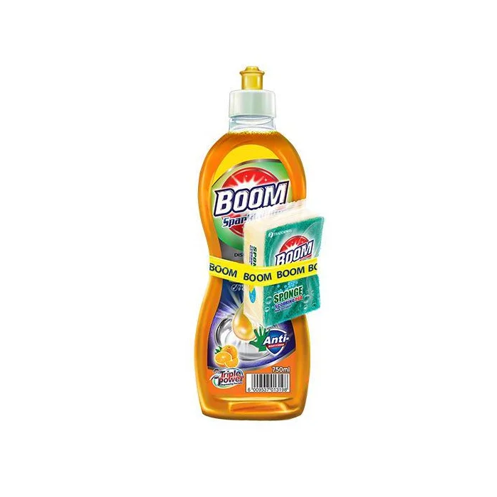 BOOM DISH LIQUID ORANGE SPONGE (750ML)