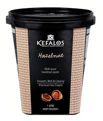 [6009651163526] KEFALOS HAZELNUT ICE CREAM (1L)