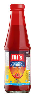 [0745114844774] MJ'S TOMATO KETCHUP HOT & SPICY (340G)