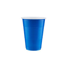 [796554480817] DISPOSABLE PLASTIC CUP 475ML- BLUE & WHITE COLOUR