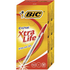 [3086123744462] BIC CRYSTAL XTRA LIFE 50 RED