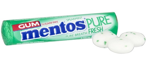 [8935001726494] MENTOS SPAREMINT PURE FRESH SPEARMINT GUM ROLL 15G