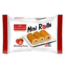 [6291100600236] EURO CAKE STRAWBERRY MINI ROLL 3PCS