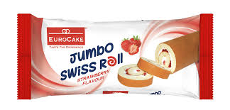 [6291100600687] EURO CAKE Strawberry Jumbo Roll 60G DXB