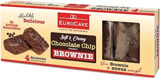 [6291100609468] EURO CAKE Chocolate Chips Brownie 30GX4 DXB
