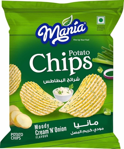 [8906069690034] MANIA MOODY CREAM & ONION POTATO CHIPS 60G DXB