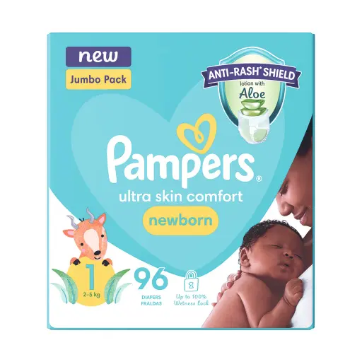 [8001090659200] PAMPERS DIAPERS 96PC (JUMBO PACK)