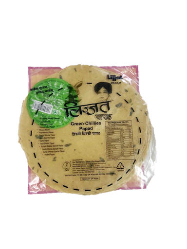 [8901441010813] LIJJAT GREEN CHILLIES PAPAD
